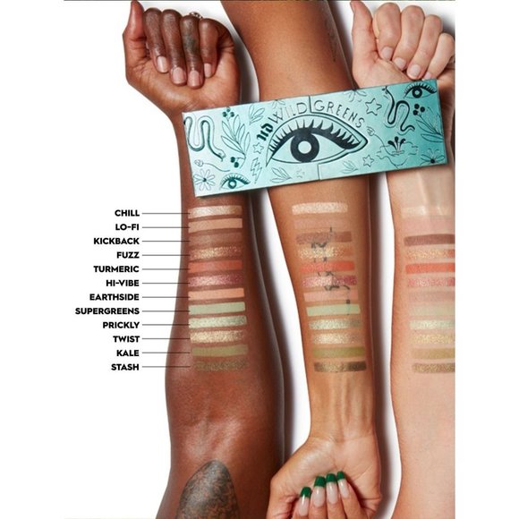 NIB Urban Decay Wild Greens 12-Color Shimmer, Matte, Metallic Eyeshadow Palette - Picture 6 of 9